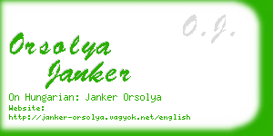 orsolya janker business card